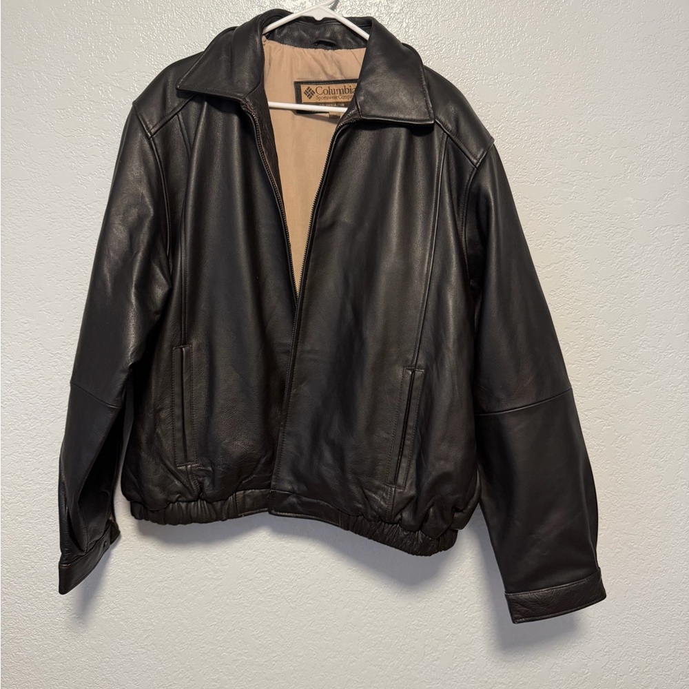 Columbia Men's Black Leather Jacket